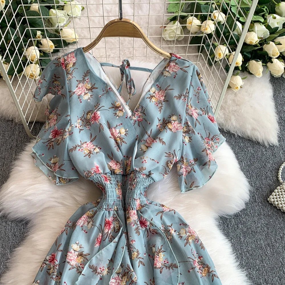 Floral Modest Maxi Dress - American Thistle Floral Modest Maxi Dress