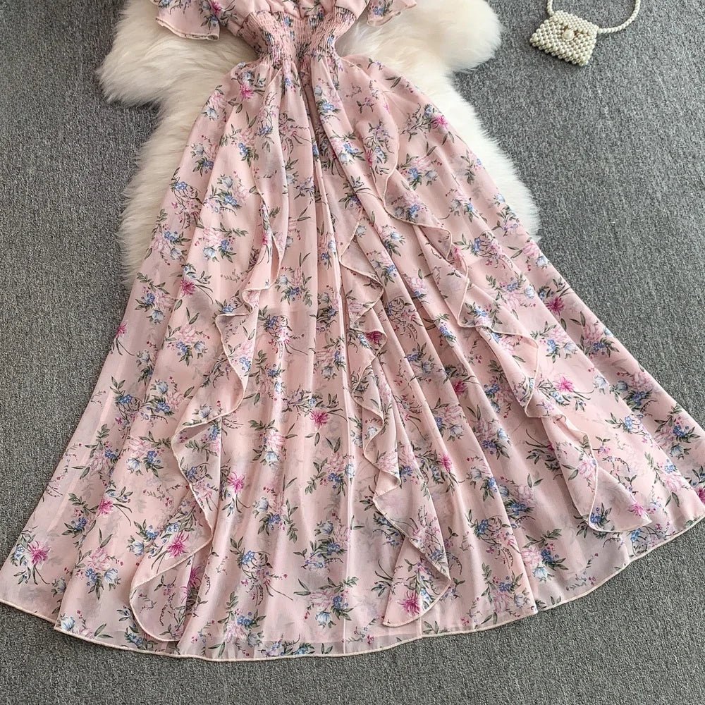 Floral Modest Maxi Dress - American Thistle Floral Modest Maxi Dress