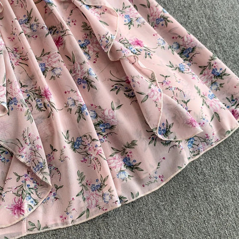 Floral Modest Maxi Dress - American Thistle Floral Modest Maxi Dress