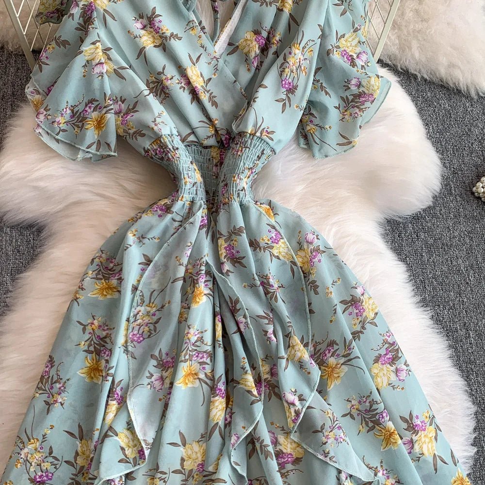 Floral Modest Maxi Dress - American Thistle Floral Modest Maxi Dress