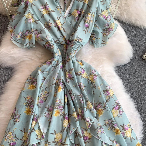 Floral Modest Maxi Dress - American Thistle Floral Modest Maxi Dress