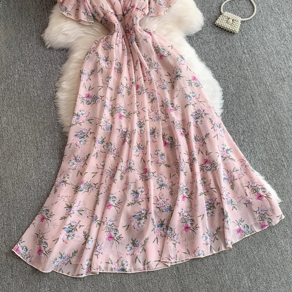 Floral Modest Maxi Dress - American Thistle Floral Modest Maxi Dress