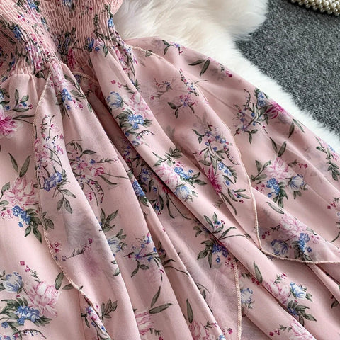 Floral Modest Maxi Dress - American Thistle Floral Modest Maxi Dress