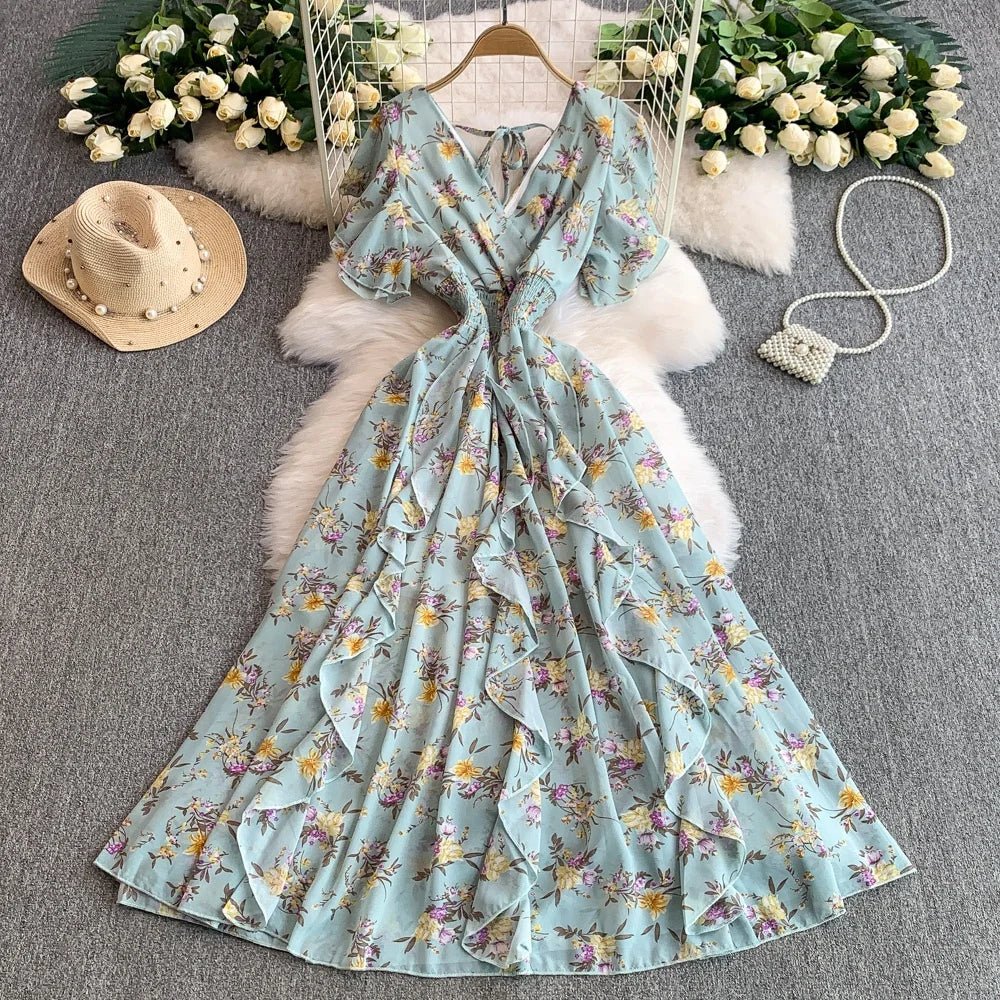 Floral Modest Maxi Dress - American Thistle Floral Modest Maxi Dress