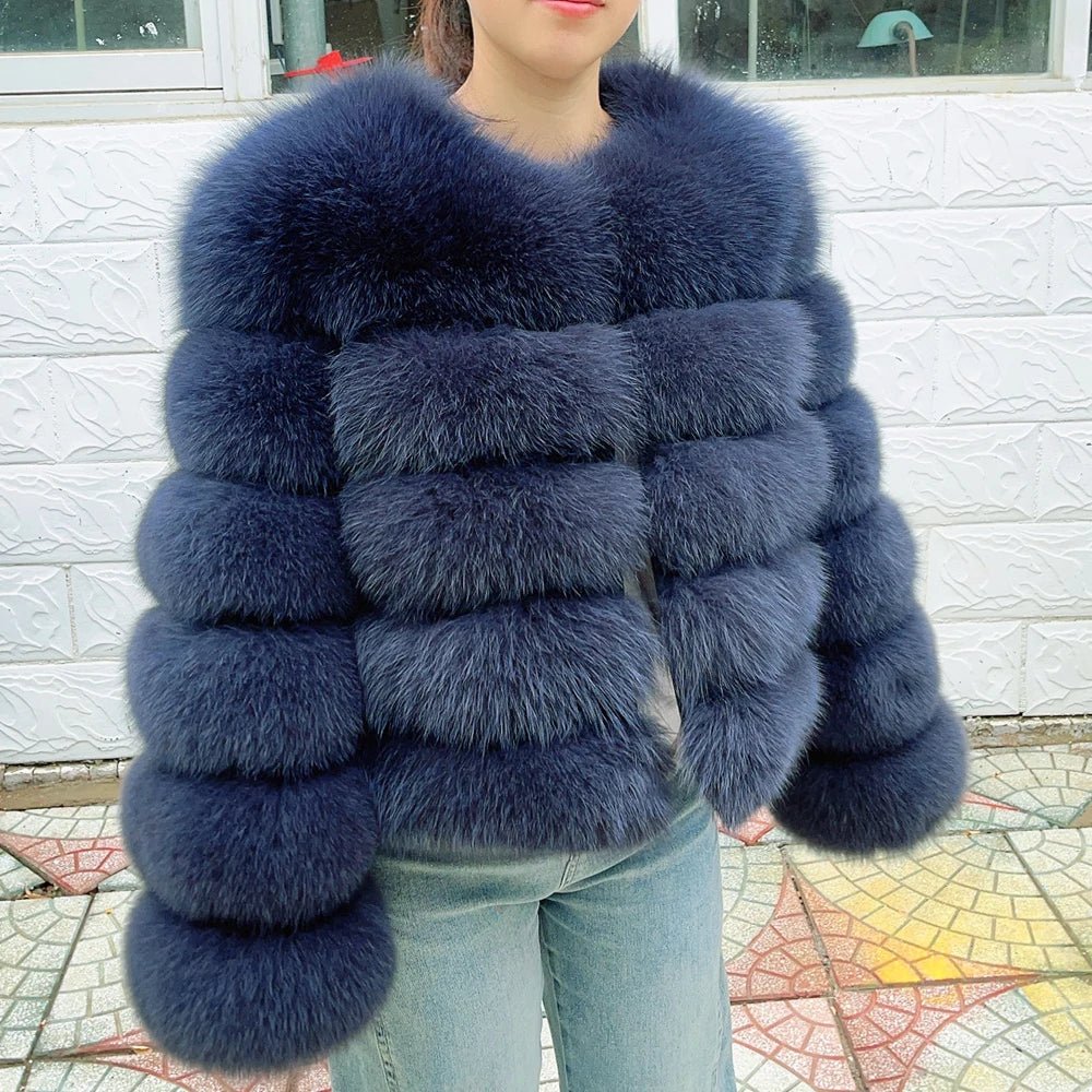 Fox Fur Coat Real Winter Women'S Fashion - American ThistleFox Fur Coat Real Winter Women'S Fashion