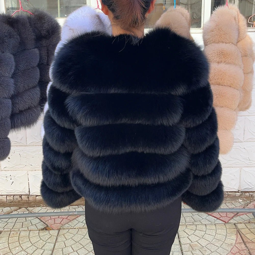 Fox Fur Coat Real Winter Women'S Fashion - American ThistleFox Fur Coat Real Winter Women'S Fashion