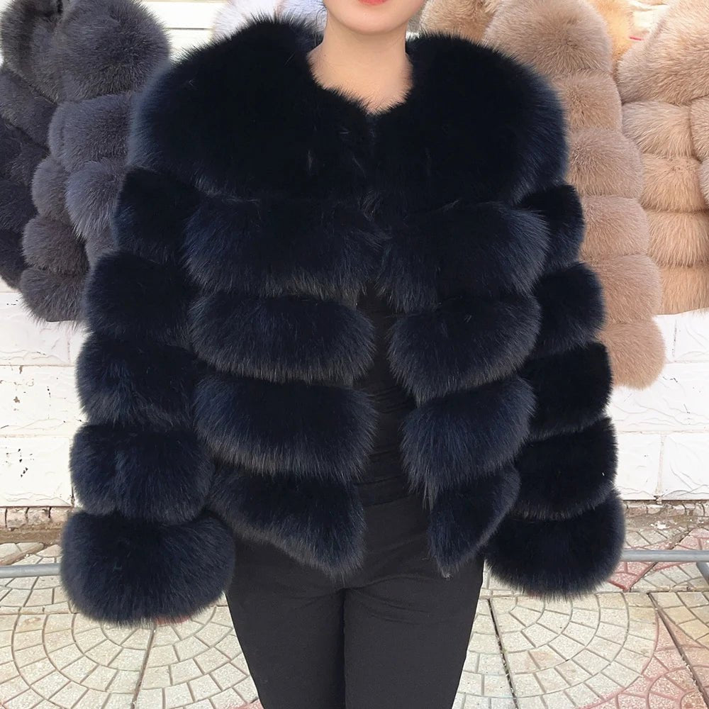 Fox Fur Coat Real Winter Women'S Fashion - American ThistleFox Fur Coat Real Winter Women'S Fashion