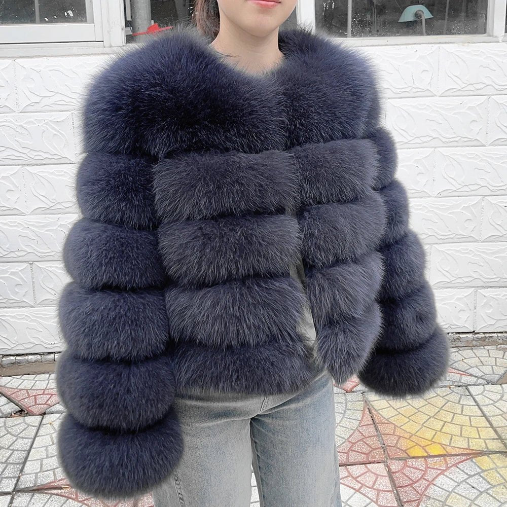 Fox Fur Coat Real Winter Women'S Fashion - American ThistleFox Fur Coat Real Winter Women'S Fashion