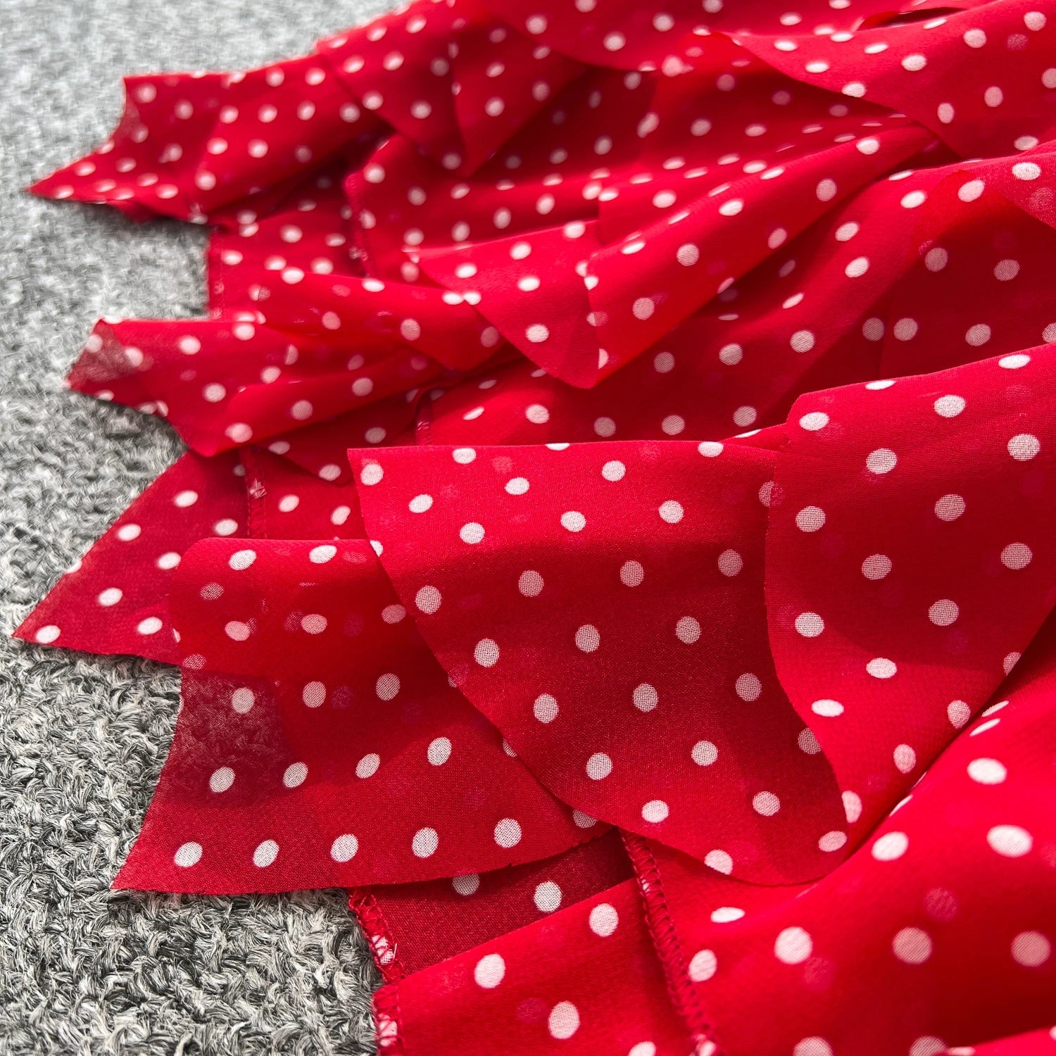 Gentle Polka Dots Long Dress Bow Collar Full Sleeves Ruffles Dresses Maxi Dress - American Thistle Gentle Polka Dots Long Dress Bow Collar Full Sleeves Ruffles Dresses Maxi Dress