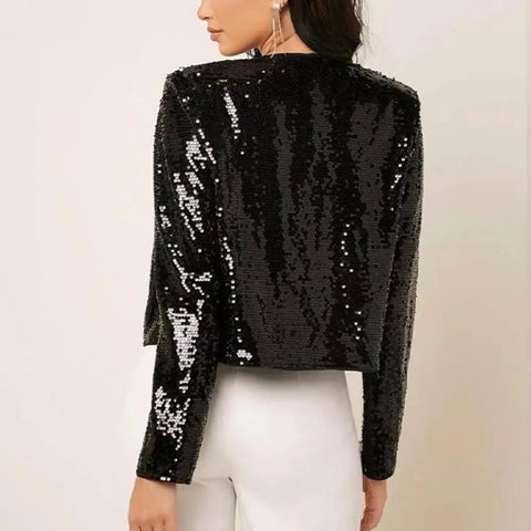 Glitter Sequin Jacket For Women Long Sleeve Casual Jacket Female Fashion Coats Women Jackets - American Thistle Glitter Sequin Jacket For Women Long Sleeve Casual Jacket Female Fashion Coats Women Jackets