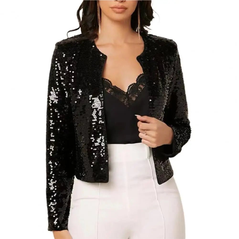 Glitter Sequin Jacket For Women Long Sleeve Casual Jacket Female Fashion Coats Women Jackets - American Thistle Glitter Sequin Jacket For Women Long Sleeve Casual Jacket Female Fashion Coats Women Jackets
