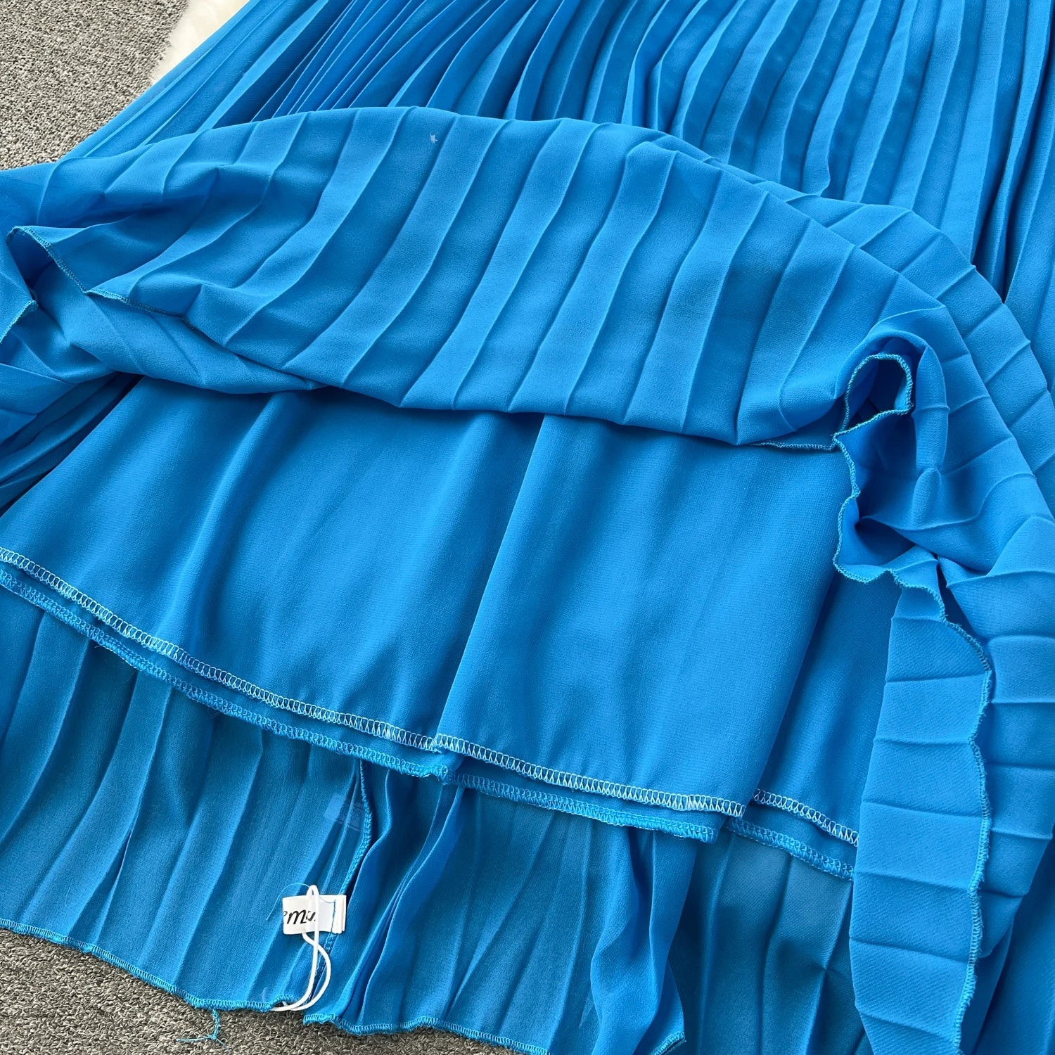 Halter Pleated Dress Hollow Out Backless Solid Women - American Thistle Halter Pleated Dress Hollow Out Backless Solid Women