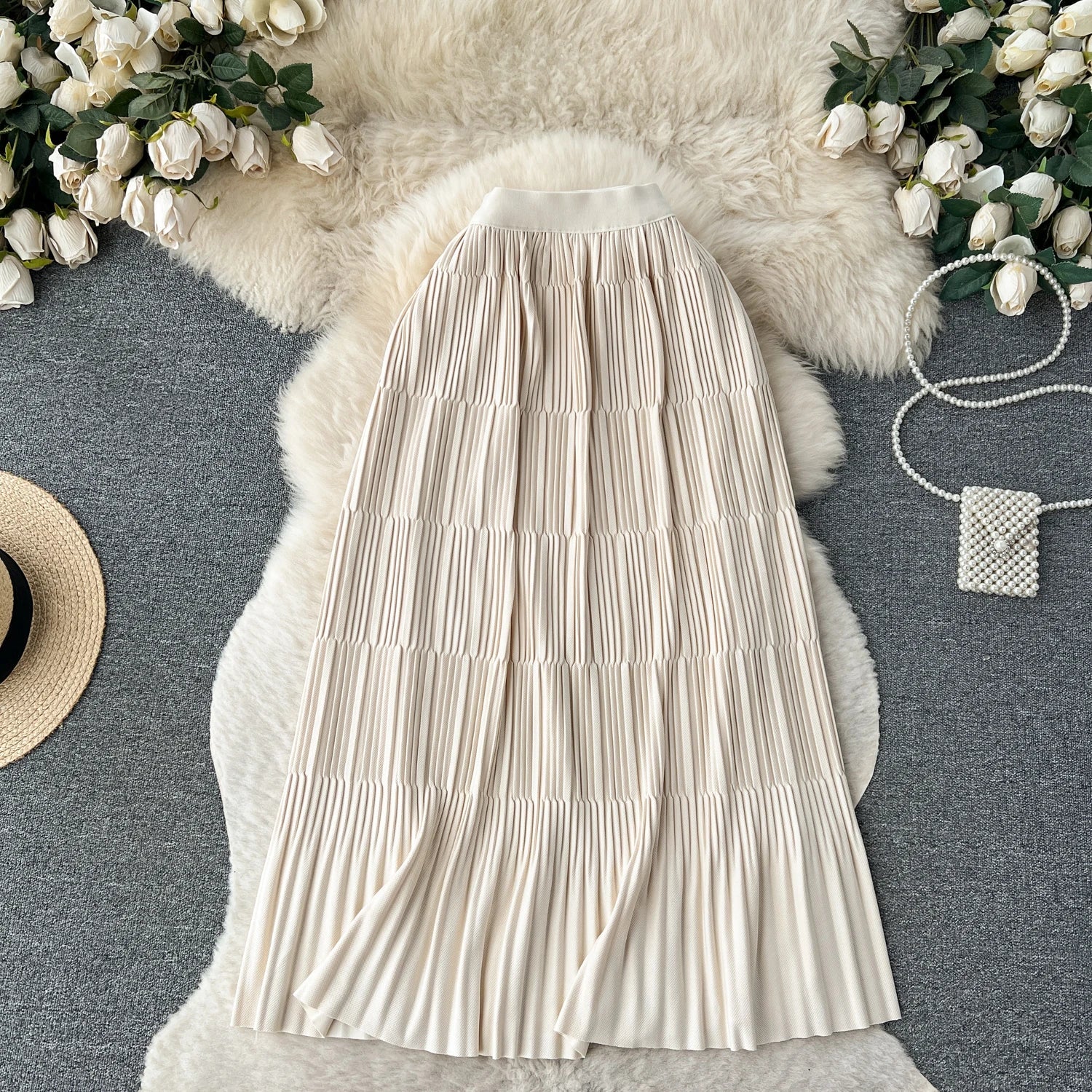 High Street Winter Long Maxi Skirt Women Elastic Waist American Retro Fashion - American Thistle High Street Winter Long Maxi Skirt Women Elastic Waist American Retro Fashion