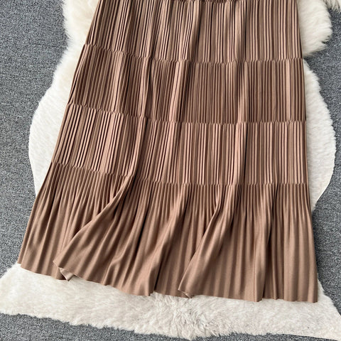 High Street Winter Long Maxi Skirt Women Elastic Waist American Retro Fashion - American Thistle High Street Winter Long Maxi Skirt Women Elastic Waist American Retro Fashion