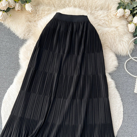 High Street Winter Long Maxi Skirt Women Elastic Waist American Retro Fashion - American Thistle High Street Winter Long Maxi Skirt Women Elastic Waist American Retro Fashion