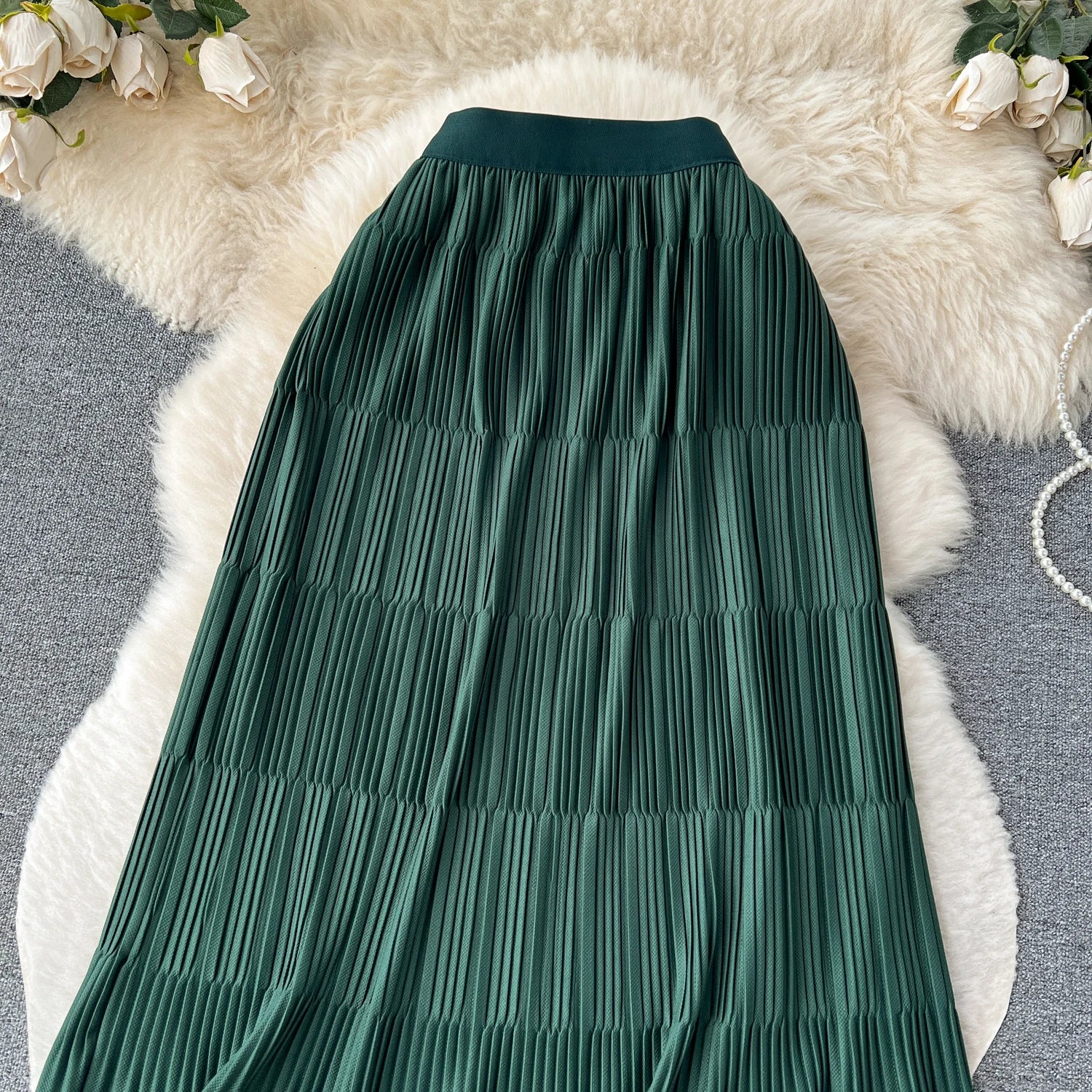 High Street Winter Long Maxi Skirt Women Elastic Waist American Retro Fashion - American Thistle High Street Winter Long Maxi Skirt Women Elastic Waist American Retro Fashion