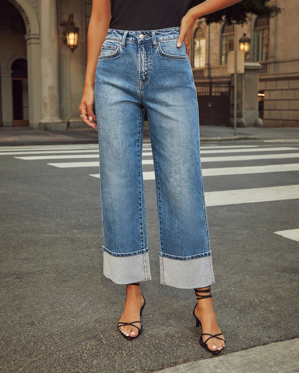 High Waist Ladies Denim Jeans Pants Vintage Straight Stretch Design for Casual Vintage Fashion Jeans - American Thistle High Waist Ladies Denim Jeans Pants Vintage Straight Stretch Design for Casual Vintage Fashion Jeans