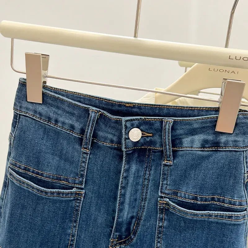 High Waist Wide Leg Jeans Women's Loose Elastic Slim Straight Long Pants - American Thistle High Waist Wide Leg Jeans Women's Loose Elastic Slim Straight Long Pants