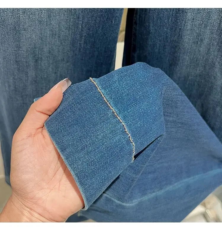 High Waist Wide Leg Jeans Women's Loose Elastic Slim Straight Long Pants - American Thistle High Waist Wide Leg Jeans Women's Loose Elastic Slim Straight Long Pants