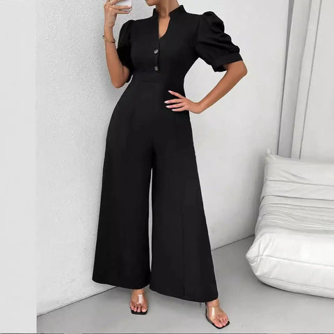 Jumpsuit Women's High Waist Wide Leg Pants Comfortable Commute - American Thistle Jumpsuit Women's High Waist Wide Leg Pants Comfortable Commute