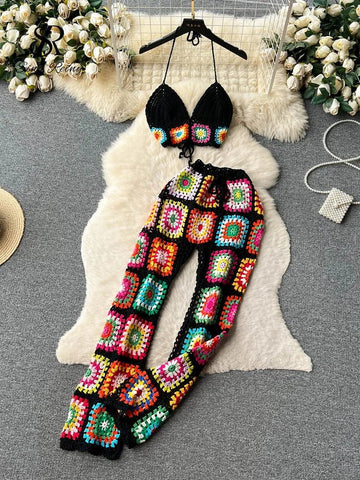 Knitted Beach Two Pieces - American Thistle Knitted Beach Two Pieces