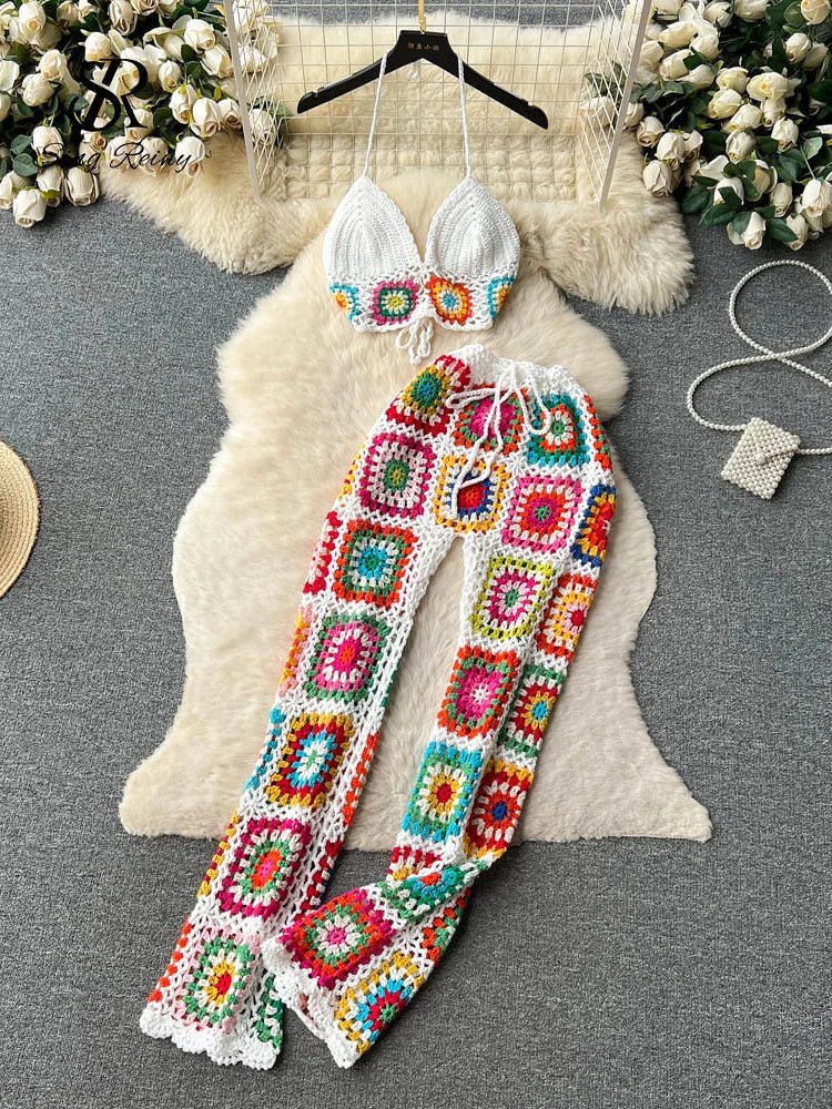 Knitted Beach Two Pieces - American Thistle Knitted Beach Two Pieces