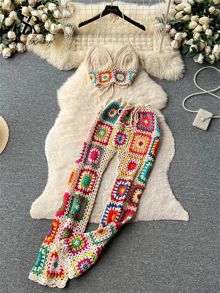 Knitted Beach Two Pieces - American Thistle Knitted Beach Two Pieces