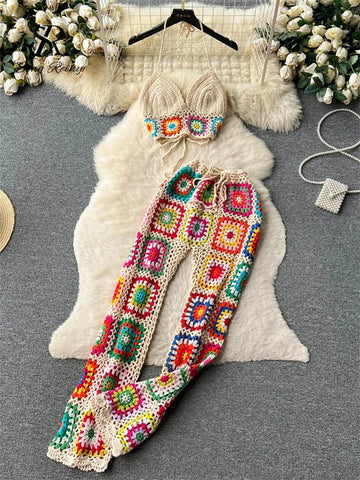 Knitted Beach Two Pieces - American Thistle Knitted Beach Two Pieces