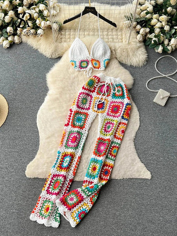 Knitted Beach Two Pieces - American Thistle Knitted Beach Two Pieces