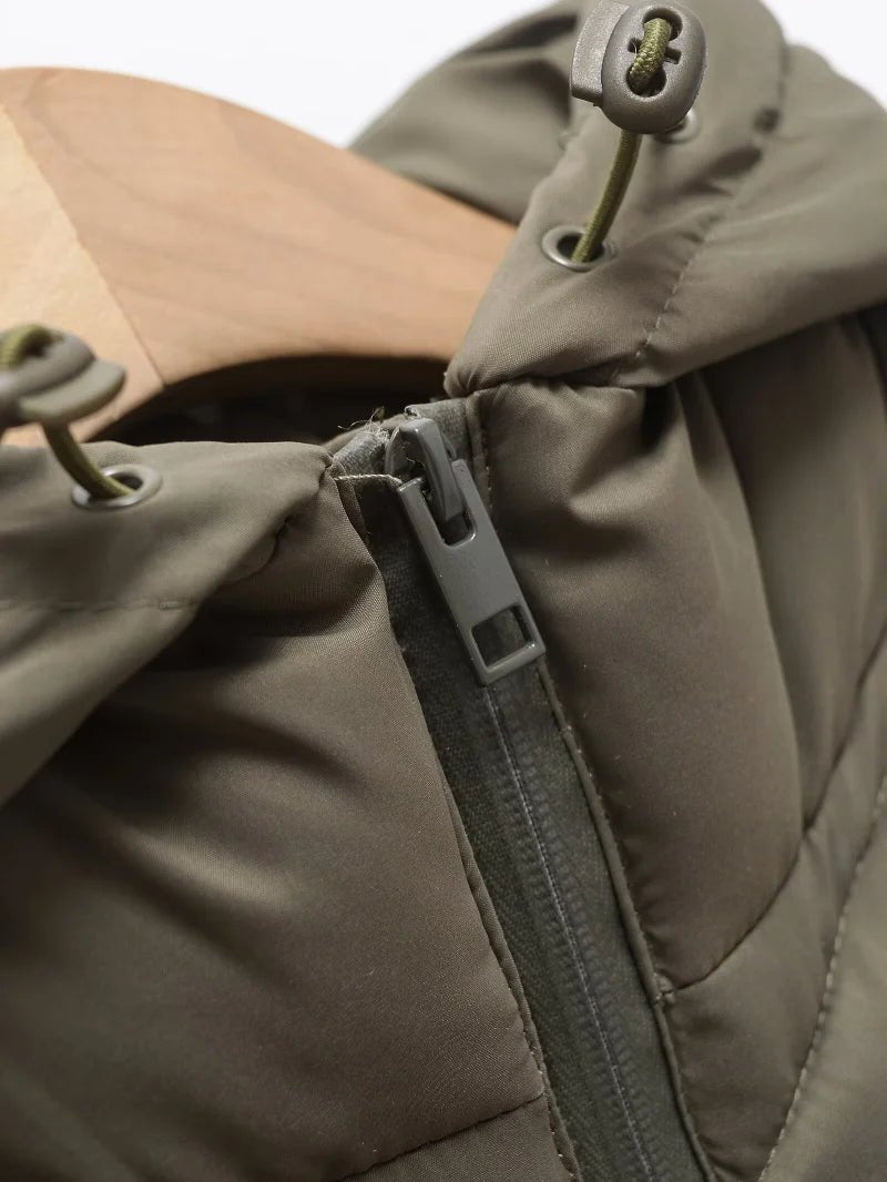 Long sleeve Puffer Standing Collar Hooded Jacket Sport - American Thistle Long sleeve Puffer Standing Collar Hooded Jacket Sport