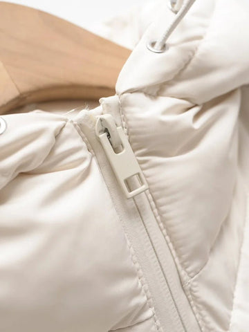 Long sleeve Puffer Standing Collar Hooded Jacket Sport - American Thistle Long sleeve Puffer Standing Collar Hooded Jacket Sport