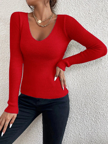 Long - Sleeve Winter Rib Knit Solid Top - American Thistle Long - Sleeve Winter Rib Knit Solid Top