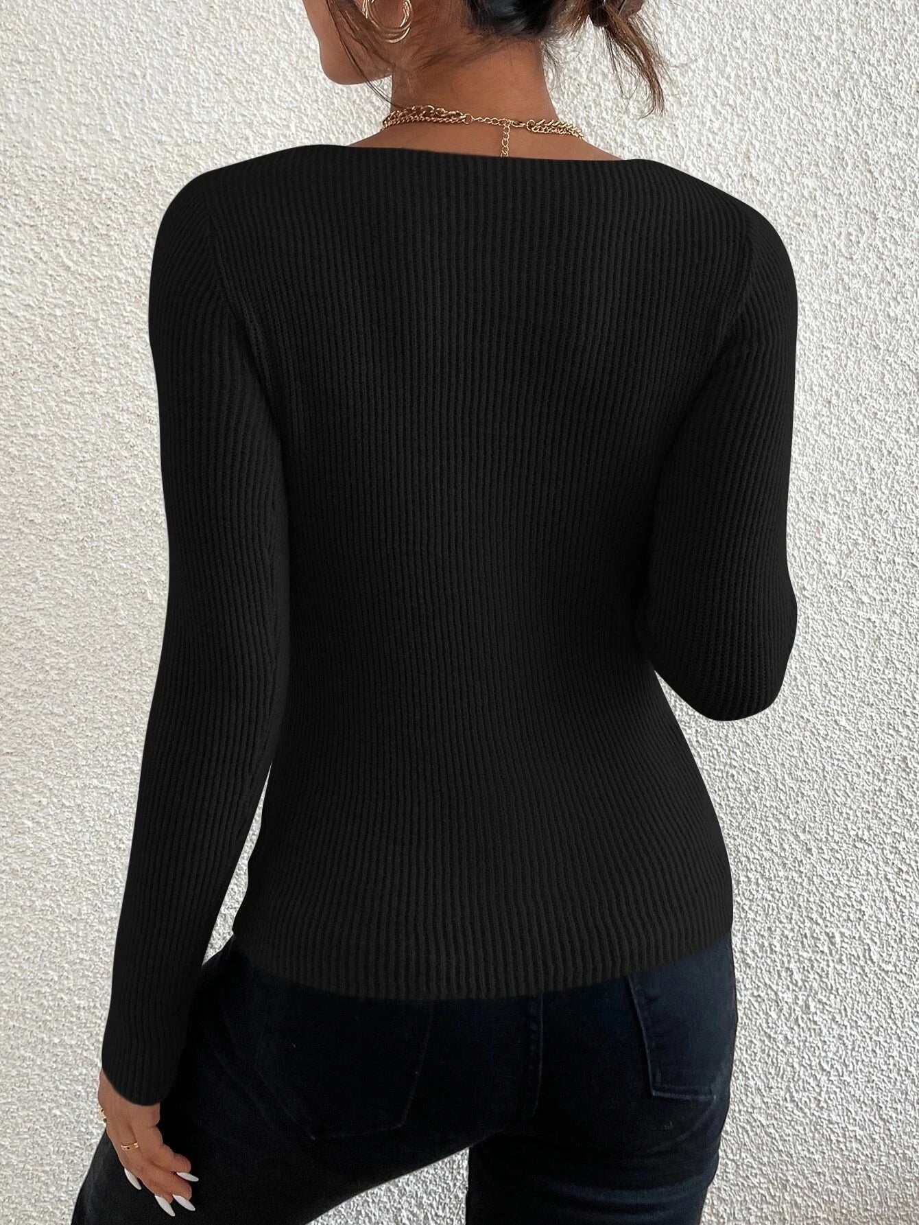 Long - Sleeve Winter Rib Knit Solid Top - American Thistle Long - Sleeve Winter Rib Knit Solid Top