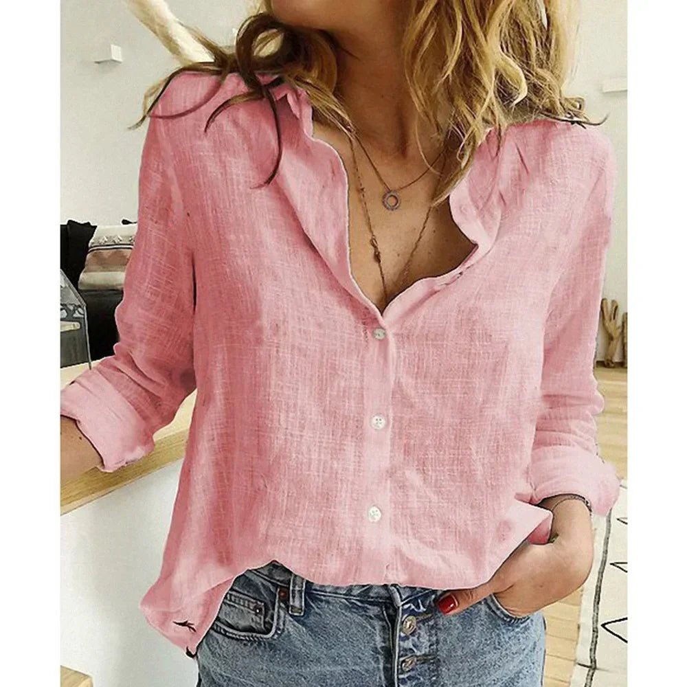 Loose Long Sleeve Oversized Shirt Womens Blouses Casual with Role Up Sleeves - American Thistle Loose Long Sleeve Oversized Shirt Womens Blouses Casual with Role Up Sleeves