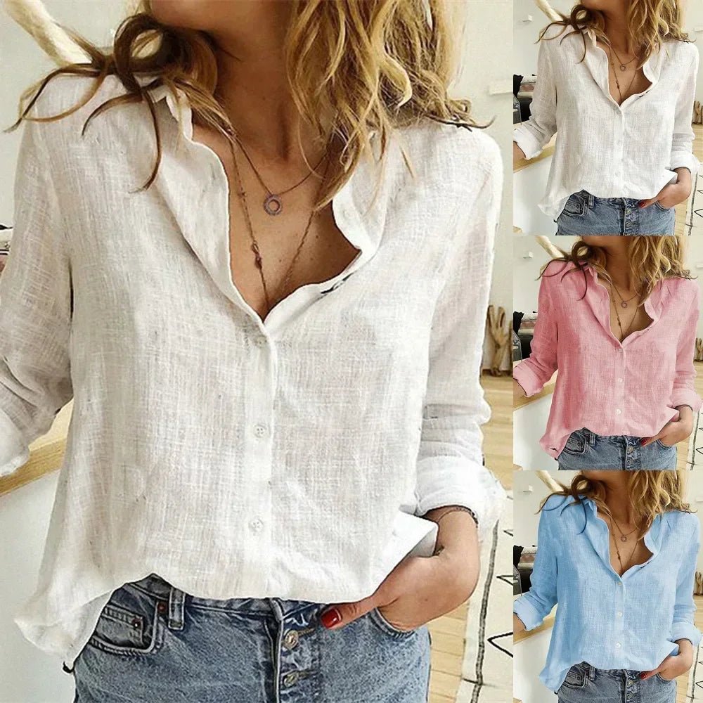 Loose Long Sleeve Oversized Shirt Womens Blouses Casual with Role Up Sleeves - American Thistle Loose Long Sleeve Oversized Shirt Womens Blouses Casual with Role Up Sleeves
