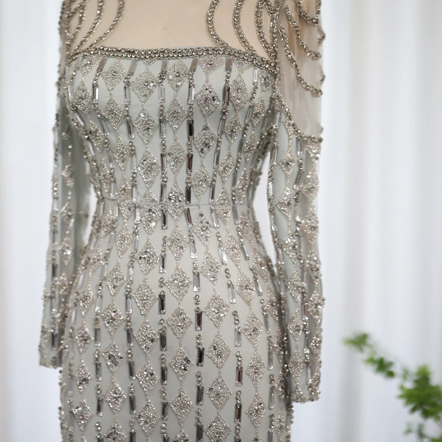 Luxury Sage Green Evening Dress Mermaid Elegant - American Thistle Luxury Sage Green Evening Dress Mermaid Elegant