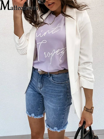 Middle Waist Fashion Casual Denim Shorts Women Streetwear Ripped Short Jeans - American Thistle Middle Waist Fashion Casual Denim Shorts Women Streetwear Ripped Short Jeans