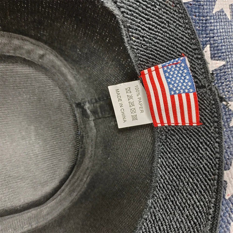 New Denim Hat Tie Dyed Straw Hat Star Jazz Straw Hat American Western Denim Hat Fashion - American ThistleNew Denim Hat Tie Dyed Straw Hat Star Jazz Straw Hat American Western Denim Hat Fashion