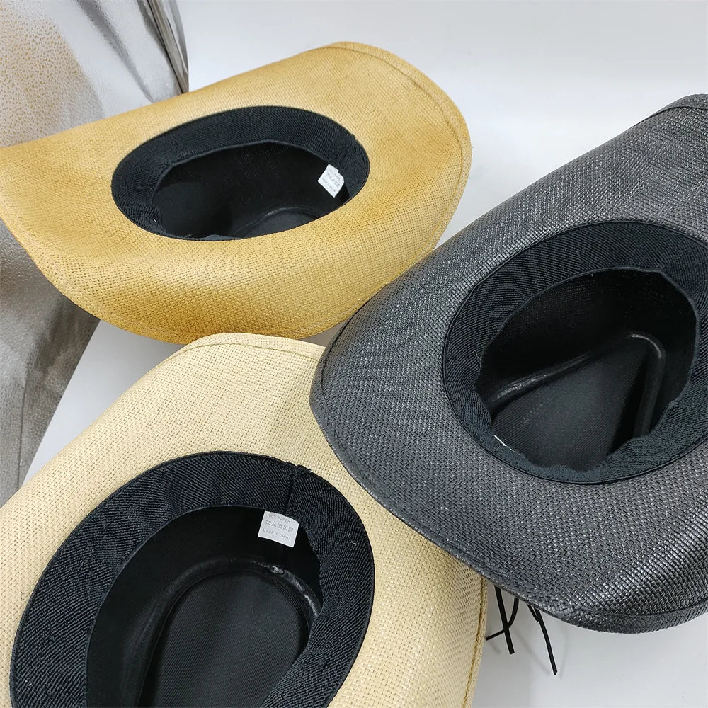 New Denim Hat Tie Dyed Straw Hat Star Jazz Straw Hat American Western Denim Hat Fashion - American ThistleNew Denim Hat Tie Dyed Straw Hat Star Jazz Straw Hat American Western Denim Hat Fashion