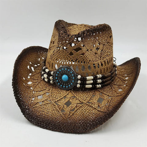 New Denim Hat Tie Dyed Straw Hat Star Jazz Straw Hat American Western Denim Hat Fashion - American ThistleNew Denim Hat Tie Dyed Straw Hat Star Jazz Straw Hat American Western Denim Hat Fashion