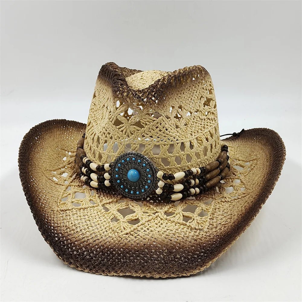 New Denim Hat Tie Dyed Straw Hat Star Jazz Straw Hat American Western Denim Hat Fashion - American ThistleNew Denim Hat Tie Dyed Straw Hat Star Jazz Straw Hat American Western Denim Hat Fashion