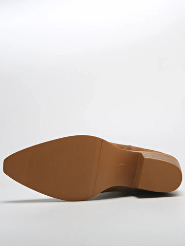 New Embroidered Pointed Toe Shoes Chunky Heel Knight Boots Retro Slip on Western Cowboy Short Boots - American ThistleNew Embroidered Pointed Toe Shoes Chunky Heel Knight Boots Retro Slip on Western Cowboy Short Boots