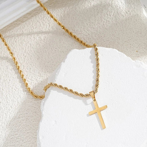 New Stainless Steel Cross Pendant Necklace for Woman - American ThistleNew Stainless Steel Cross Pendant Necklace for Woman