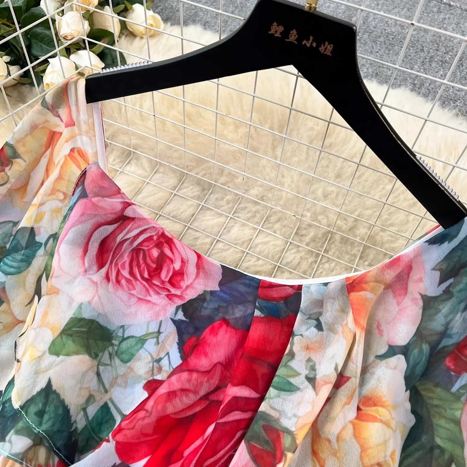 Off the Shoulder Sexy Beach Party Dress Summer Ruffles Slash Neck Chiffon Maxi Sundress Vacation Floral Print Long Vestidos - American Thistle Off the Shoulder Sexy Beach Party Dress Summer Ruffles Slash Neck Chiffon Maxi Sundress Vacation Floral Print Long Vestidos