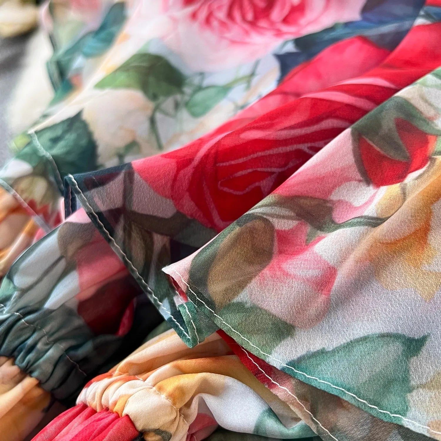 Off the Shoulder Sexy Beach Party Dress Summer Ruffles Slash Neck Chiffon Maxi Sundress Vacation Floral Print Long Vestidos - American Thistle Off the Shoulder Sexy Beach Party Dress Summer Ruffles Slash Neck Chiffon Maxi Sundress Vacation Floral Print Long Vestidos