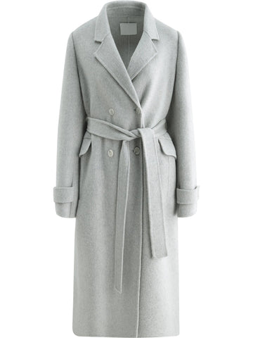 Petite Straight Shoulder White Camel Wool Coat Women - American Thistle Petite Straight Shoulder White Camel Wool Coat Women