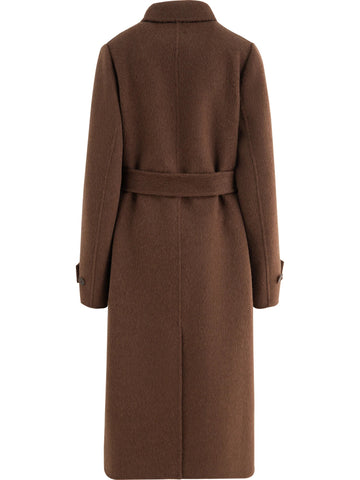 Petite Straight Shoulder White Camel Wool Coat Women - American Thistle Petite Straight Shoulder White Camel Wool Coat Women