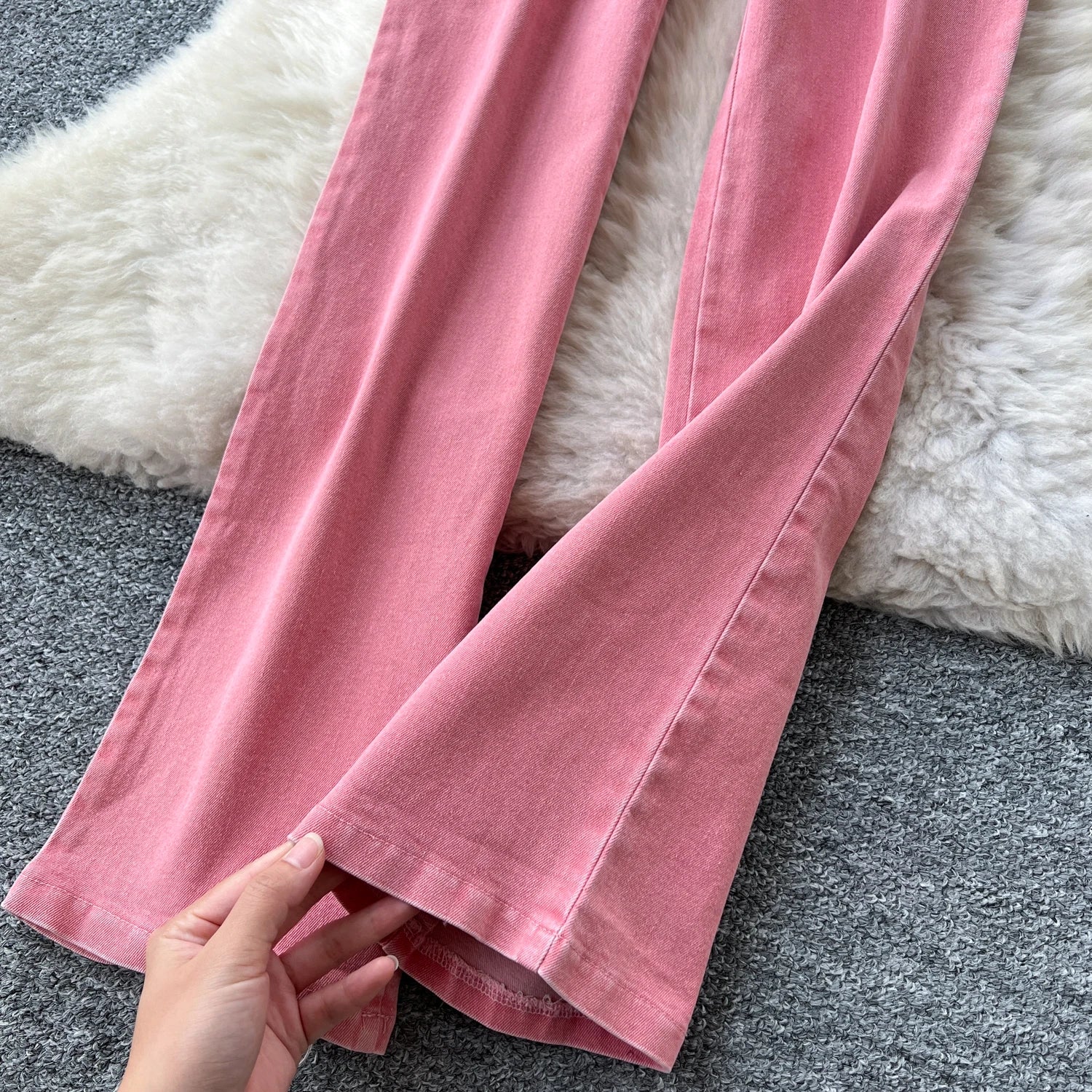 Pink Denim Jumpsuit Woman Lapel Neck Women Pants Metal Buckle One Pieces Summer - American Thistle Pink Denim Jumpsuit Woman Lapel Neck Women Pants Metal Buckle One Pieces Summer