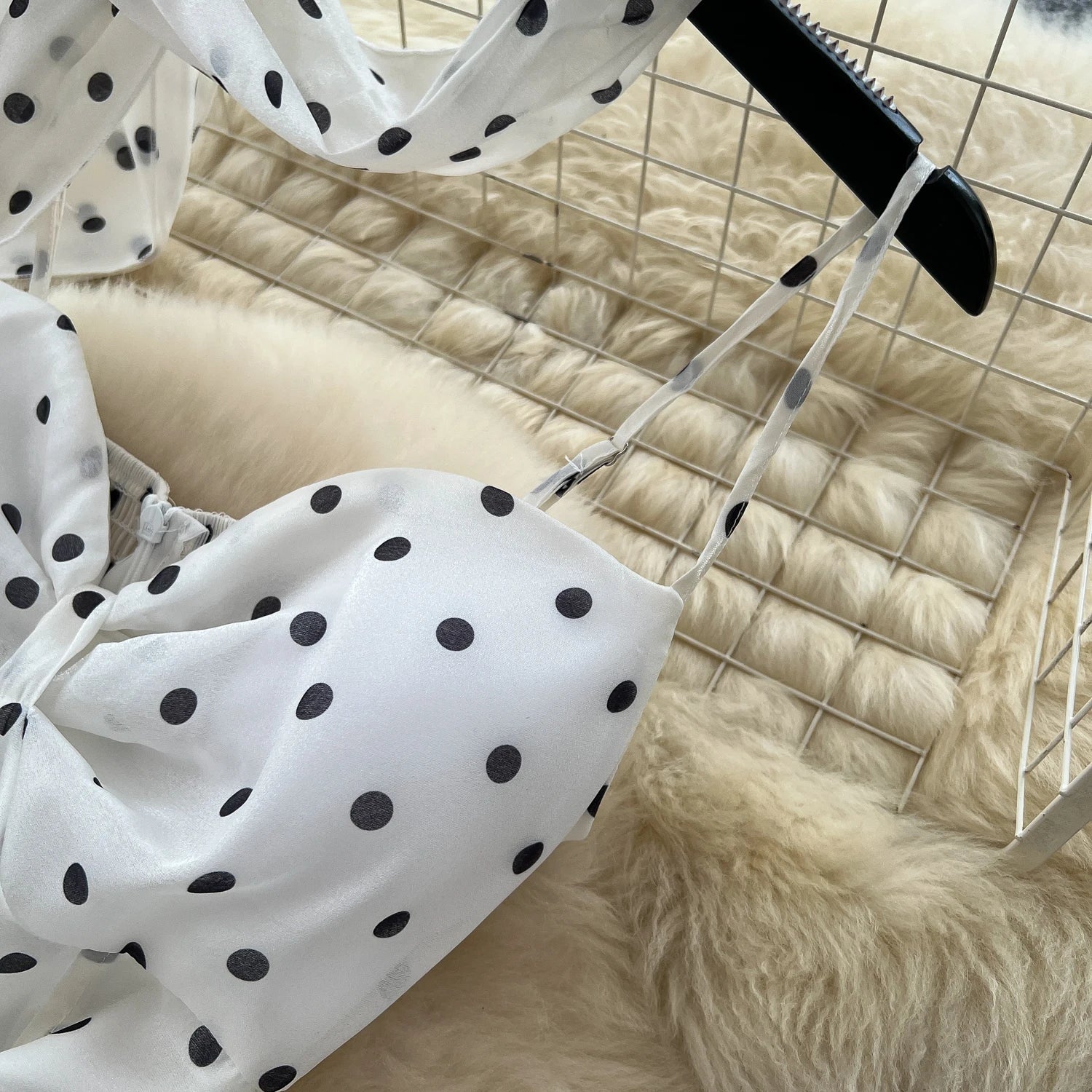 Polka Dot Cake Long Dress Ladies Halter Ribbon Backless Zipper Design Style Print Mesh Maxi Dress - American Thistle Polka Dot Cake Long Dress Ladies Halter Ribbon Backless Zipper Design Style Print Mesh Maxi Dress