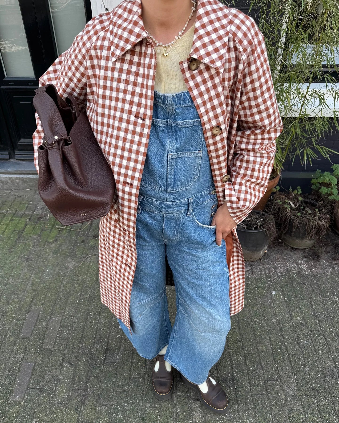 Red Plaid Long Trench Coat Women Casual Lapel Single Breasted Full Sleeve - American Thistle Red Plaid Long Trench Coat Women Casual Lapel Single Breasted Full Sleeve